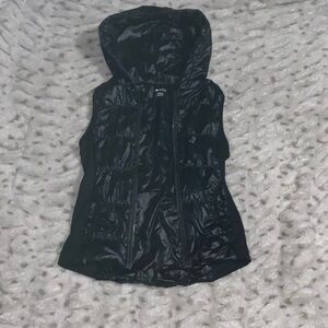 Zella Black Hooded Vest for Kids